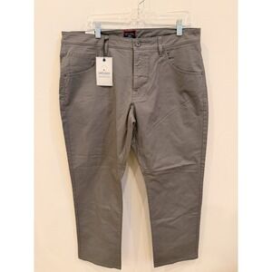 UNTUCKit Don Santiago Pants Mens 36x30 Gray Relaxed Fit Stretch NWT